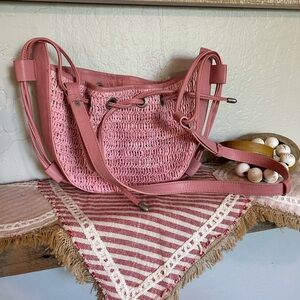 Free People Cabana Crossbody Bag vintage pink
